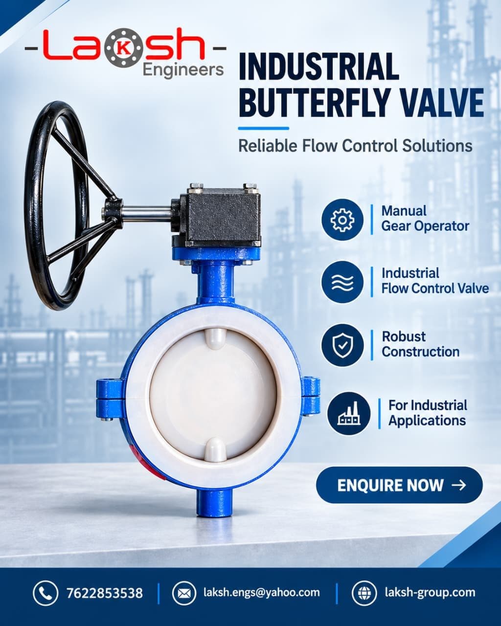 Teflon Lined Butterfly Valve